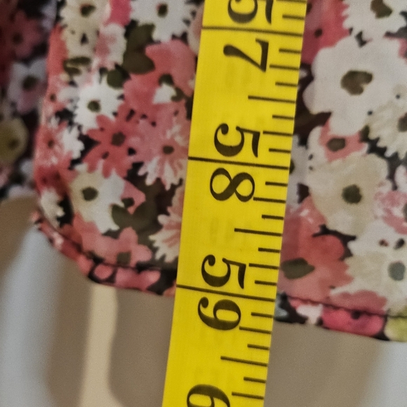 Floral Black Spaghetti Strap Ruffle Top Belted Stretch Waist Maxi Dress Size M - Picture 8 of 12